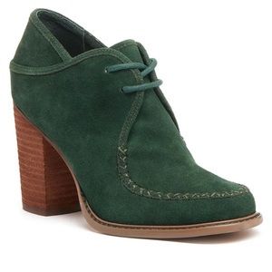 Kelsi Dagger Forest Green Suede Oxfords
